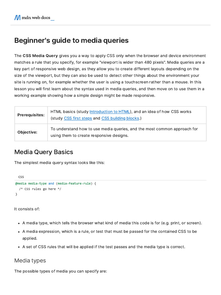 Beginner s guide to media queries learn web development mdn