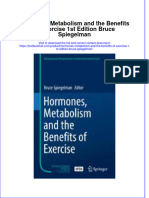 Textbook Hormones Metabolism and The Benefits of Exercise 1St Edition Bruce Spiegelman Ebook All Chapter PDF
