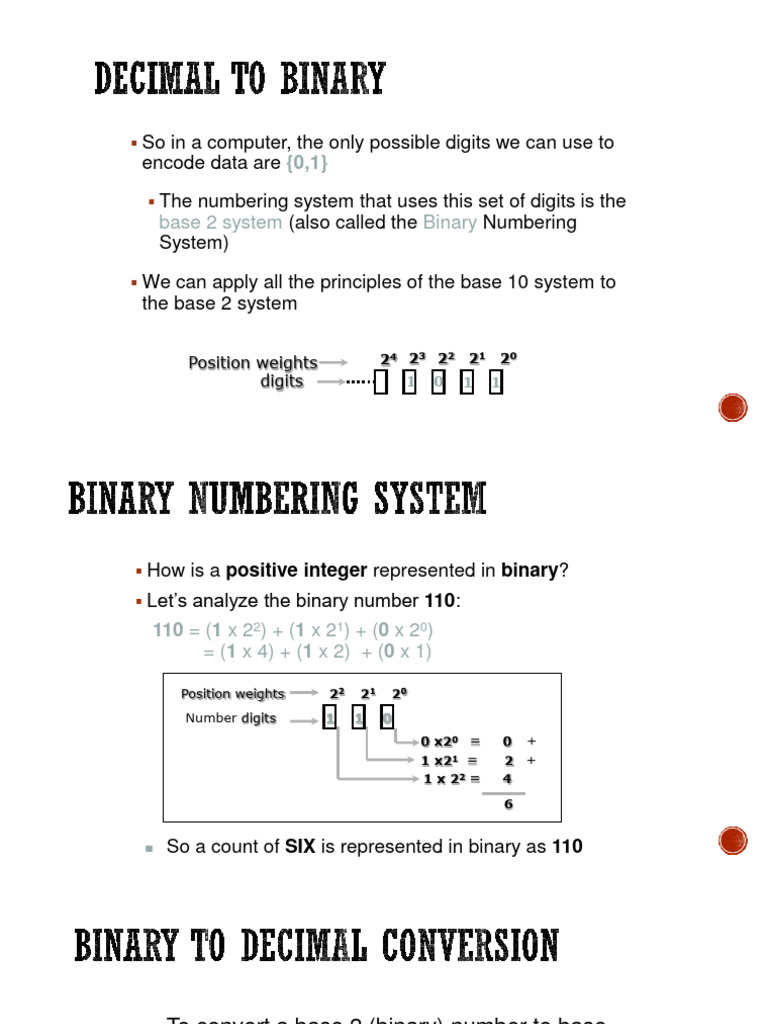 Ch1 - Number System - Part2 Decimal To Binary VV | PDF | Decimal | Numbers