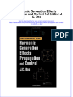 Textbook Harmonic Generation Effects Propagation and Control 1St Edition J C Das Ebook All Chapter PDF
