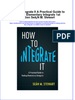 Download textbook How To Integrate It A Practical Guide To Finding Elementary Integrals 1St Edition Sean M Stewart ebook all chapter pdf 