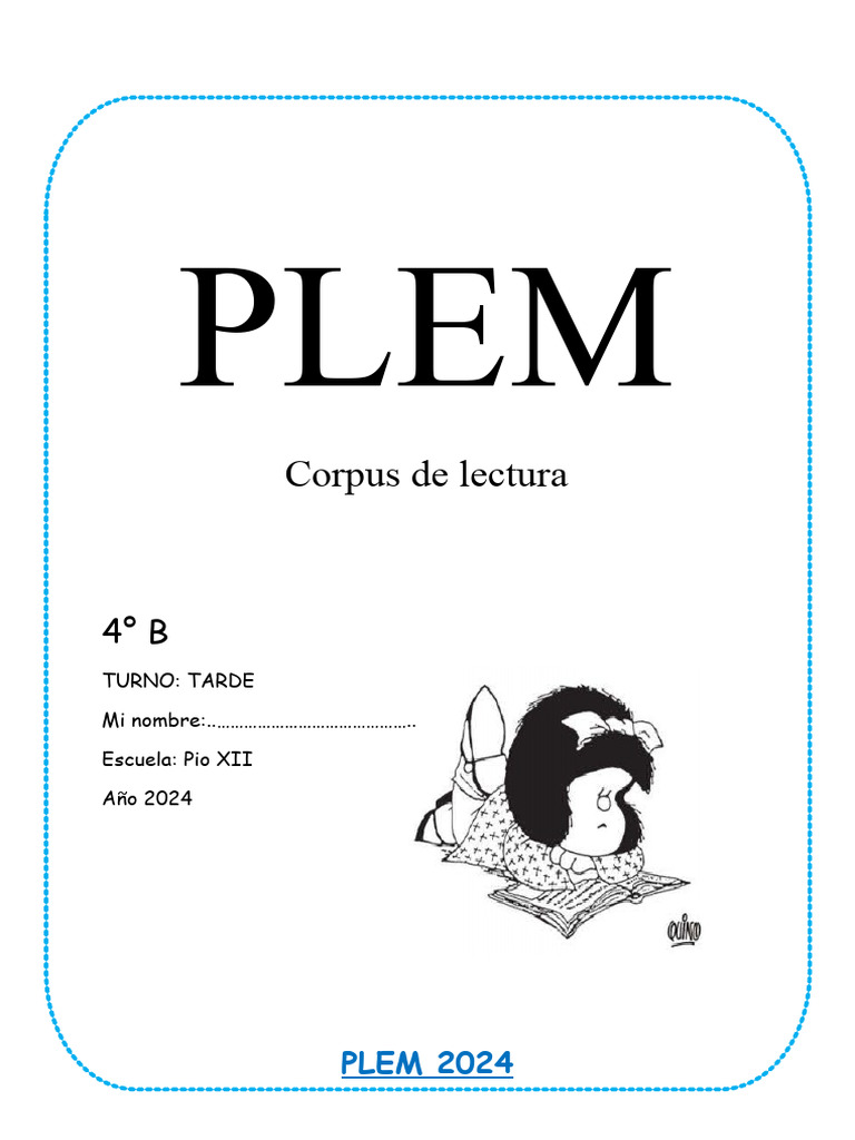Lecturas PLEM 2024 para Fluidez Lectora | PDF