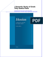 PDF Hosios A Semantic Study of Greek Piety Saskia Peels Ebook Full Chapter