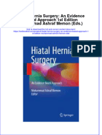 Download textbook Hiatal Hernia Surgery An Evidence Based Approach 1St Edition Muhammad Ashraf Memon Eds ebook all chapter pdf 