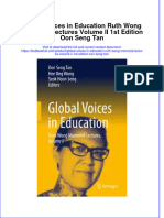 Textbook Global Voices in Education Ruth Wong Memorial Lectures Volume Ii 1St Edition Oon Seng Tan Ebook All Chapter PDF