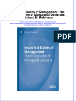 Download textbook Imperfect Duties Of Management The Ethical Norm Of Managerial Decisions Richard M Robinson ebook all chapter pdf 