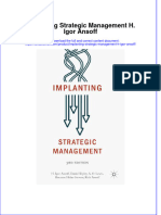 Textbook Implanting Strategic Management H Igor Ansoff Ebook All Chapter PDF