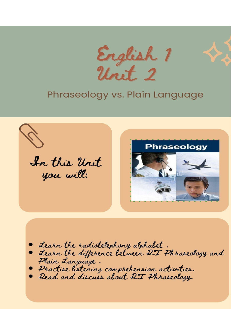 Aviation Communication: Phraseology Guide | PDF | Air Traffic Control ...