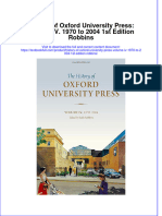 Download textbook History Of Oxford University Press Volume Iv 1970 To 2004 1St Edition Robbins ebook all chapter pdf 