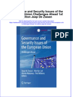Download textbook Governance And Security Issues Of The European Union Challenges Ahead 1St Edition Jaap De Zwaan ebook all chapter pdf 