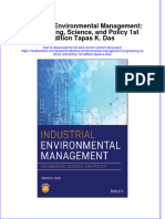 PDF Industrial Environmental Management Engineering Science and Policy 1St Edition Tapas K Das Ebook Full Chapter