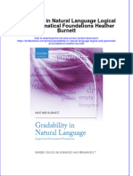 Download textbook Gradability In Natural Language Logical And Grammatical Foundations Heather Burnett ebook all chapter pdf 