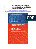Download textbook Grammatical Inference Algorithms Routines And Applications 1St Edition Wojciech Wieczorek Auth ebook all chapter pdf 