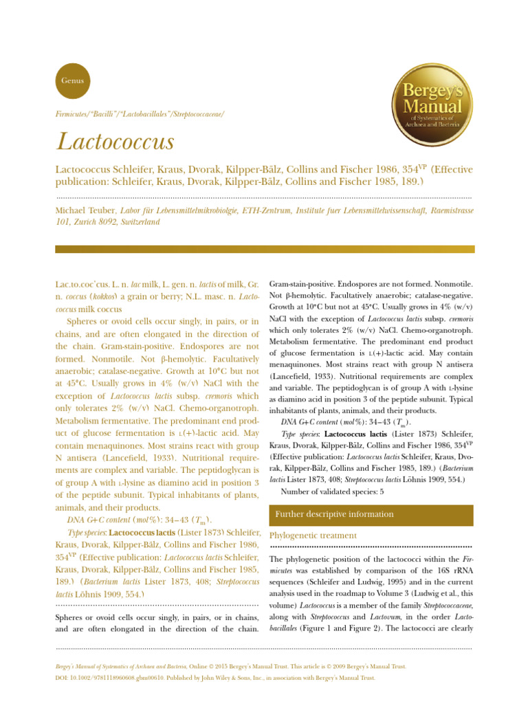 Bergey S Manual of Systematics of Archaea and Bacteria - 2015 - Teuber ...