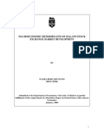 Macro Economic Determinants of Malawi Stock Exchange Market Development 1