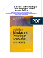 Textbook Individual Behaviors and Technologies For Financial Innovations Wesley Mendes Da Silva Ebook All Chapter PDF