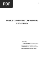 Mobile Computing Lab Manual For Final Information Technology - VII Semester