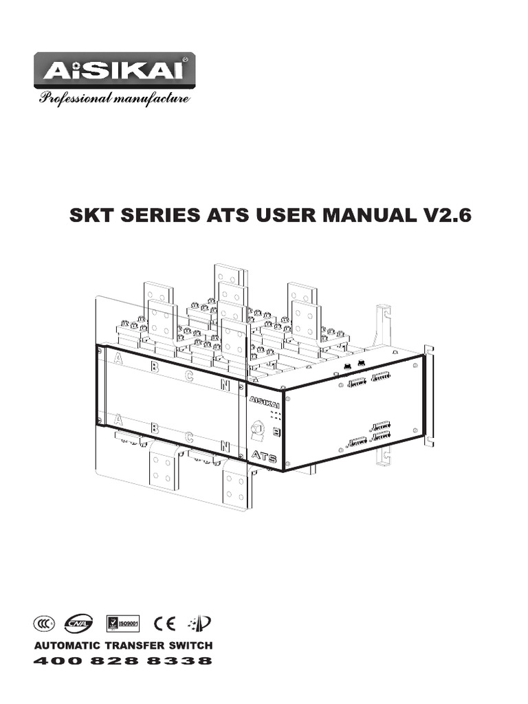SKT-Automatic Transfer Switch User Manual-V2.6 | PDF