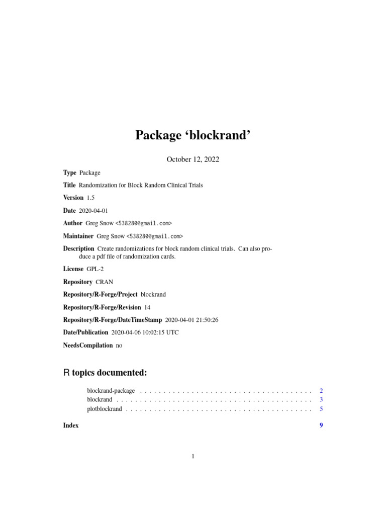 Blockrand pdf software repository sampling statistics 