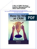 Download textbook How To Win At Crm Strategy Implementation Management 1St Edition Seth Kinnett ebook all chapter pdf 