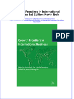 Textbook Growth Frontiers in International Business 1St Edition Kevin Ibeh Ebook All Chapter PDF