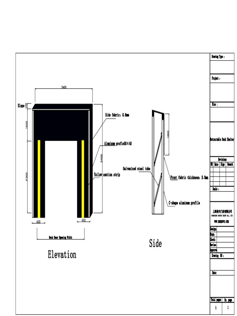 Drawing-Mechanical Dock Shelter | PDF