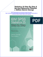 PDF Ibm Spss Statistics 25 Step by Step A Simple Guide and Reference Fifteenth Edition Edition Darren George Ebook Full Chapter