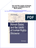 Download textbook Human Duties And The Limits Of Human Rights Discourse 1St Edition Eric R Boot Auth ebook all chapter pdf 