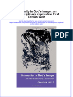 Download textbook Humanity In Gods Image An Interdisciplinary Exploration First Edition Welz ebook all chapter pdf 