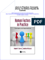 Textbook Human Factors in Practice Concepts and Applications 1St Edition Haydee M Cuevas Ebook All Chapter PDF