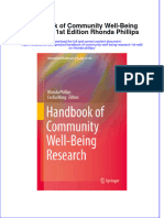 Textbook Handbook of Community Well Being Research 1St Edition Rhonda Phillips Ebook All Chapter PDF