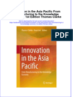 Download textbook Innovation In The Asia Pacific From Manufacturing To The Knowledge Economy 1St Edition Thomas Clarke ebook all chapter pdf 