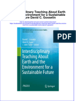 Textbook Interdisciplinary Teaching About Earth and The Environment For A Sustainable Future David C Gosselin Ebook All Chapter PDF