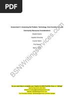 Nurs Fpx 4900 Assessment 3 Assessing the Problem Technology Care Coordination and Community Resources Considerations