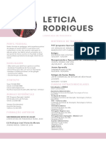 Leticia Rodrigues: Perfil Pessoal Histórico de Trabalho
