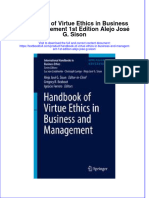 Textbook Handbook of Virtue Ethics in Business and Management 1St Edition Alejo Jose G Sison Ebook All Chapter PDF