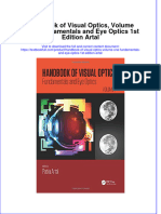 Textbook Handbook of Visual Optics Volume One Fundamentals and Eye Optics 1St Edition Artal Ebook All Chapter PDF