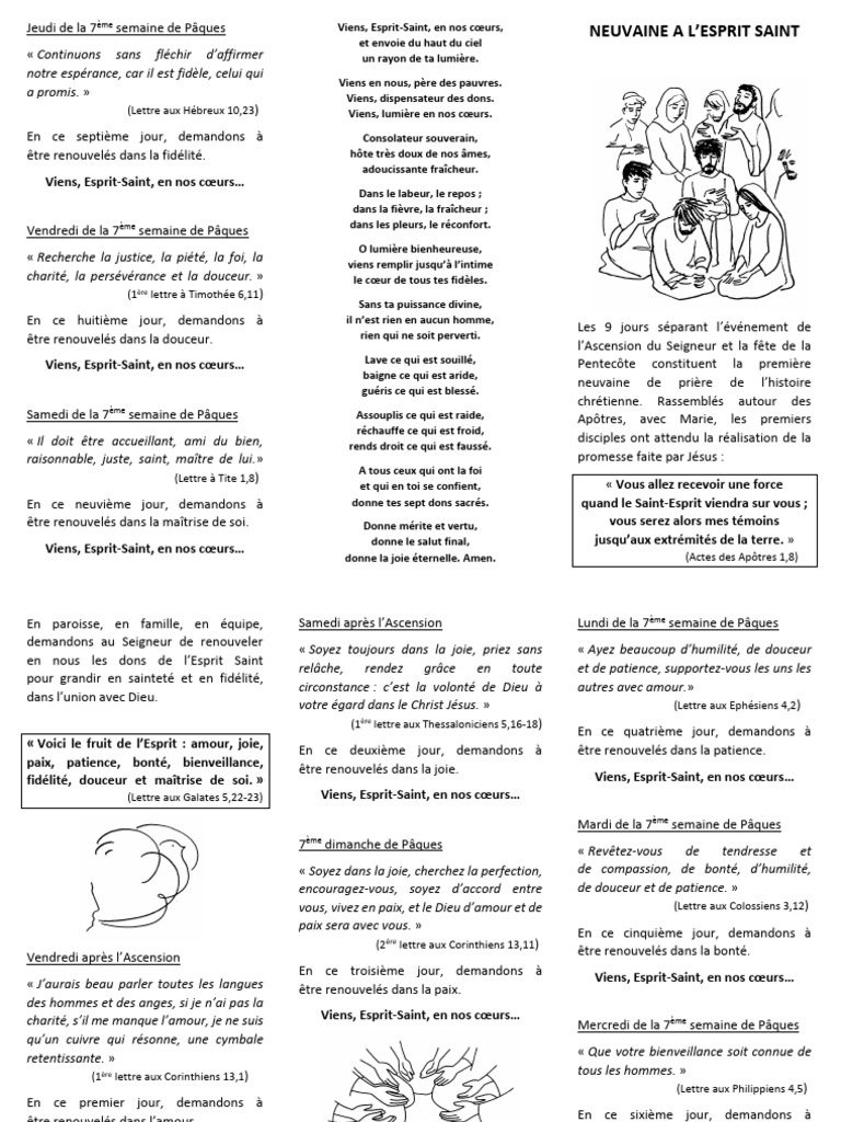 Neuvaine à l'Esprit Saint 2024 | PDF | Saint-Esprit | Saint