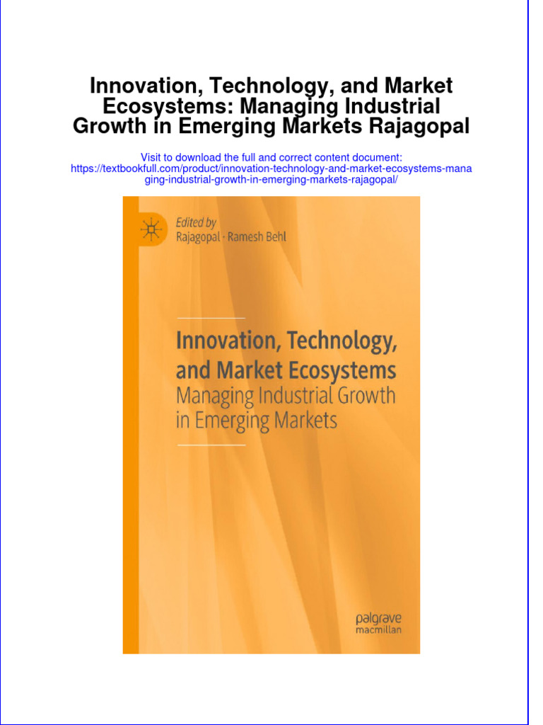PDF Innovation Technology and Market Ecosystems Managing Industrial PDF Innovation Technology and Market Ecosystems Managing Industrial