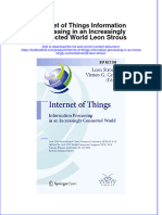 Download textbook Internet Of Things Information Processing In An Increasingly Connected World Leon Strous ebook all chapter pdf 