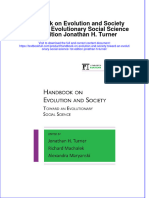 Textbook Handbook On Evolution and Society Toward An Evolutionary Social Science 1St Edition Jonathan H Turner Ebook All Chapter PDF