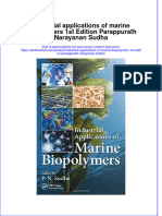 Download textbook Industrial Applications Of Marine Biopolymers 1St Edition Parappurath Narayanan Sudha ebook all chapter pdf 