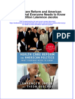Textbook Health Care Reform and American Politics What Everyone Needs To Know 3Rd Edition Lawrence Jacobs Ebook All Chapter PDF