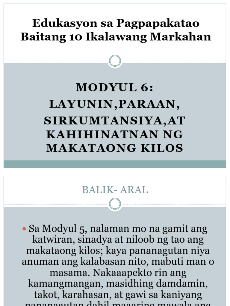 Module 6 EsP | PDF