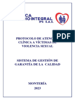 PROTOCOLO DE ATENCIÓN CLÍNICA A VÍCTIMAS DE VIOLENCIA SEXUAL