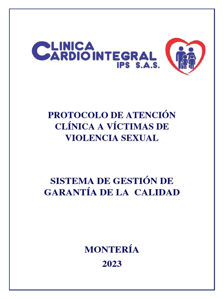 Protocolo de Atención Clínica A Víctimas de Violencia Sexual | PDF ...