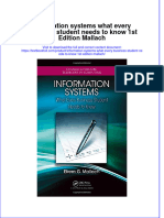 Textbook Information Systems What Every Business Student Needs To Know 1St Edition Mallach Ebook All Chapter PDF