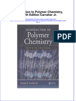 Textbook Introduction To Polymer Chemistry Fourth Edition Carraher JR Ebook All Chapter PDF