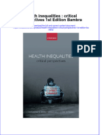 Textbook Health Inequalities Critical Perspectives 1St Edition Bambra Ebook All Chapter PDF