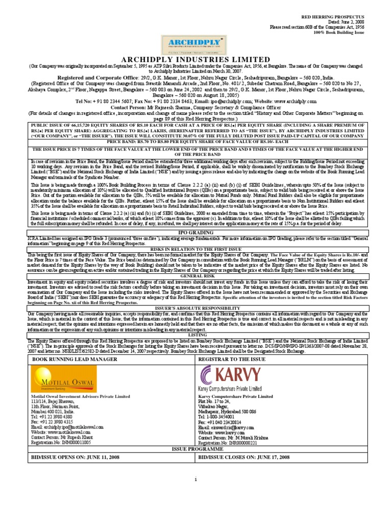 Arch Id | PDF | Initial Public Offering | Stocks